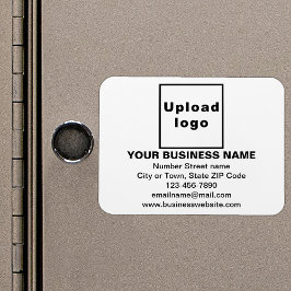 Marca comercial en ángulo blanco imán flexible