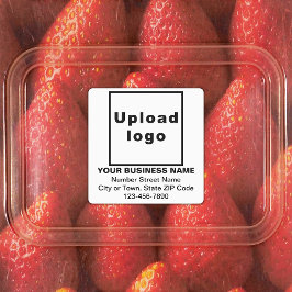 Marca comercial en etiquetas adhesivas de la plaza