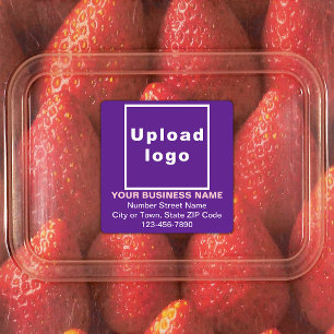 Marca comercial en etiquetas adhesivas de Purple S