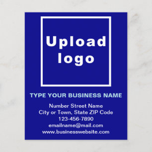 Marca comercial en hoja de papel azul