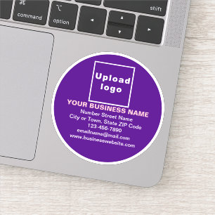 Marca comercial en Pegatina de vinilo de color mor