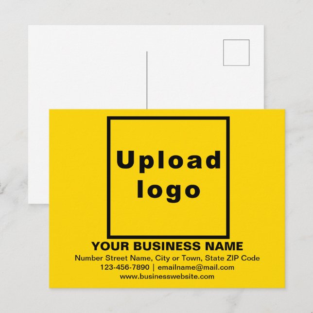 Marca comercial en tarjeta postal amarilla (Anverso / Reverso)