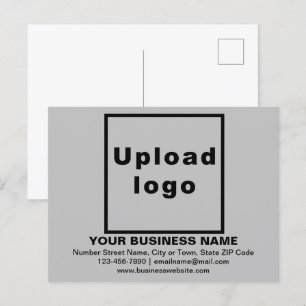 Marca comercial en tarjeta postal gris