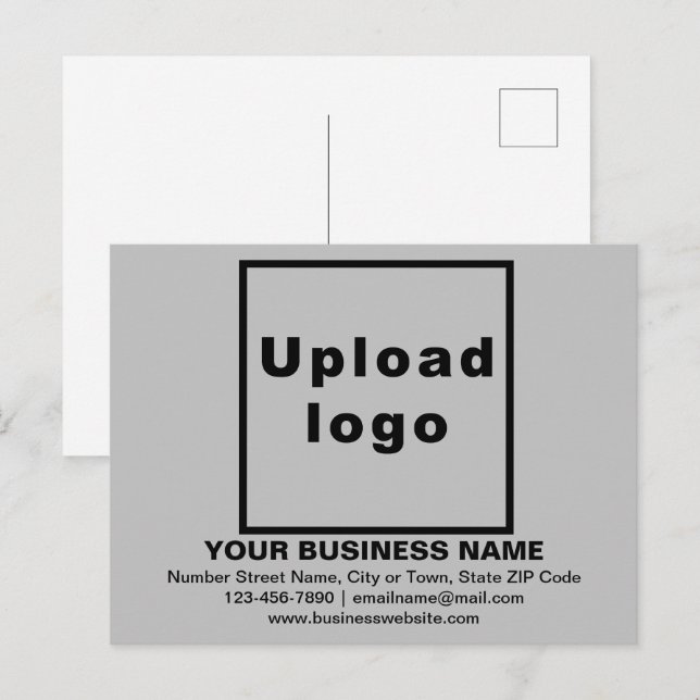Marca comercial en tarjeta postal gris (Anverso / Reverso)