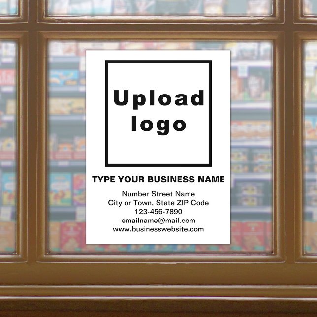 Marca Comercial en Vinilo para Ventana Blanco (Build brand name awareness. Your business brand on white window cling.)