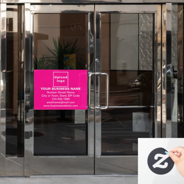 Marca Comercial en Vinilo para Ventana de Rectángu (Puerta de oficina)