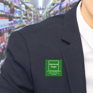 Marca comercial Etiqueta de nombre de plaza verde