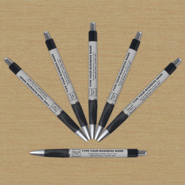 Marca comercial gris en bolígrafo (Pen with gray barrel and your business brand)