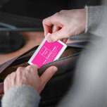 Marca comercial rosa en estuche para tarjeta de vi<br><div class="desc">Marca de negocios rosa en el funda de tarjetas de visita de personalizable. Personalizar de ello subiendo el logotipo de tu empresa y escribiendo el nombre, la dirección, el número de teléfono, el correo electrónico y el sitio web o la página de medios sociales de tu empresa. Personalizar que anuncie...</div>