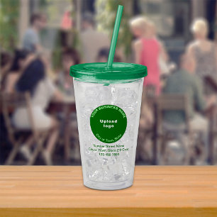 Marca Comercial Round Green en vaso de Acrílico