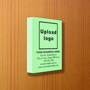 Marca comercial sobre impresión de lienzo verde cl