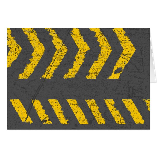 Marca de camino amarilla apenada Grunge (Anverso (Horizontal))