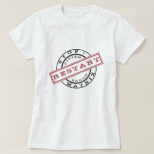 Marca de error del sistema de camisetas de reinici