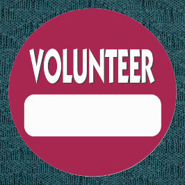 Marca de etiqueta de nombre de voluntario
