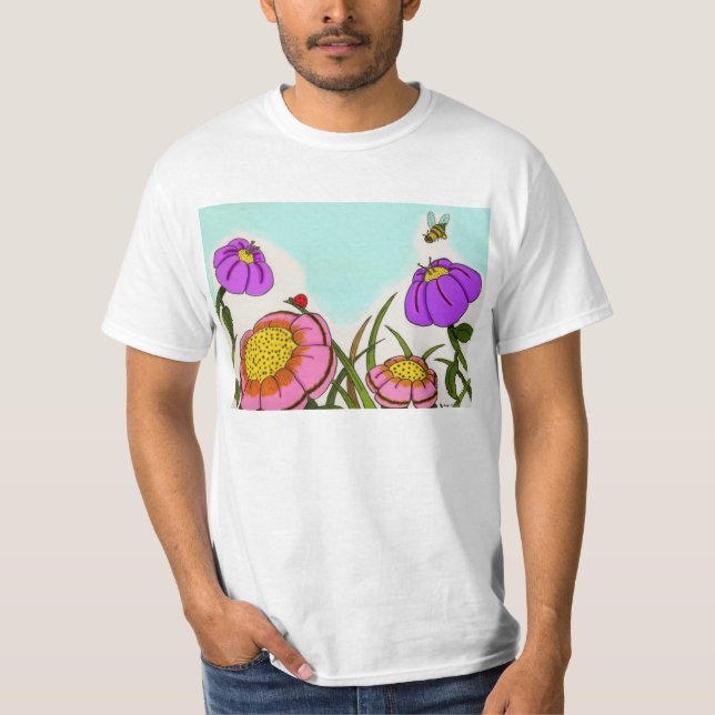 Marca de flores para hombres Valor de camiseta (Anverso)