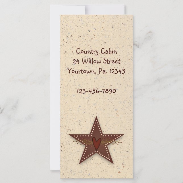 Marca de la tarjeta de rack Tin Star (Anverso)