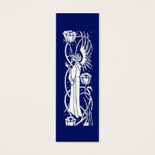 Marca de libro floral del ángel de Beardsley