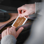 Marca de negocios marrón en estuche para tarjeta d<br><div class="desc">Marca de negocios marrón en el funda de tarjetas de visita de personalizable. Personalizar de ello subiendo el logotipo de tu empresa y escribiendo el nombre, la dirección, el número de teléfono, el correo electrónico y el sitio web o la página de medios sociales de tu empresa. Personalizar que anuncie...</div>