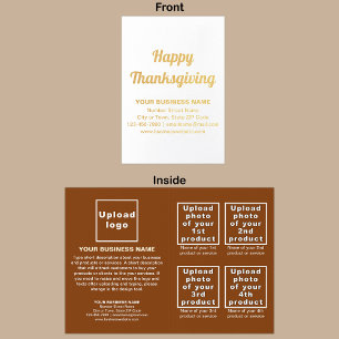 Marca de negocios marrón en tarjeta de Relieve met