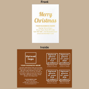 Marca de negocios marrón en tarjeta de Relieve met