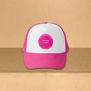 Marca de negocios redonda sobre sombrero para cami