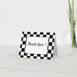 Marca de verificación Gracias Tarjeta en blanco in
