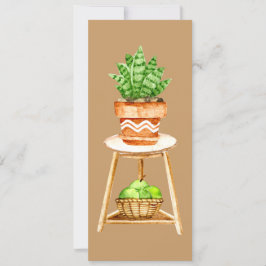 Marca del libro de cactus y frutas