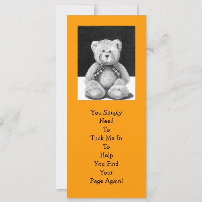 MARCA DEL LIBRO DE Oso de Teddy: Pintura de lápiz (Anverso)