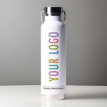 Marca del logotipo de la compañía de botellas de a<br><div class="desc">Personalice fácilmente esta botella de agua de acero inoxidable blanca de 22 onzas con el logotipo de su propia empresa, el lema, el nombre del destinatario u otro texto personalizado. Esta botella de vidrio aislado de vidrio de cobre Thor está diseñada para bebidas calientes o frías. Motivador el uso de...</div>
