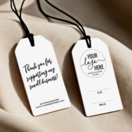 Marca personalizado Etiqueta de colgador de tamaño