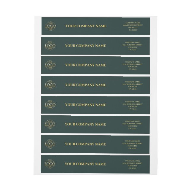 Marca personalizado Simple Dark Green Business Log (hoja)