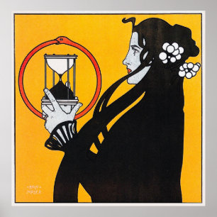 Marcado de arena - Impresión Art Nouveau vintage