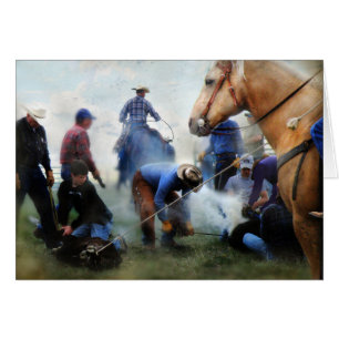 Marcado en caliente del rancho de Montana
