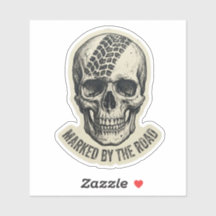 Marcado por la Calavera de la Carretera Pegatina |