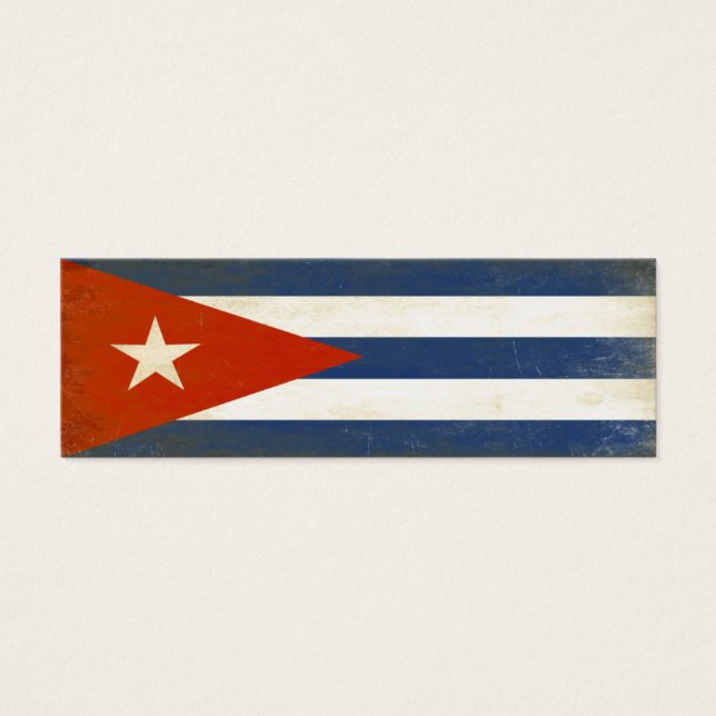 Marcador con bandera de época en peligro de Cuba (Frente)