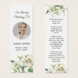 Marcador conmemorativo del funeral de Lily Floral 