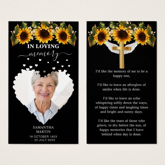 Marcador conmemorativo mínimo de girasoles (Anverso y reverso)