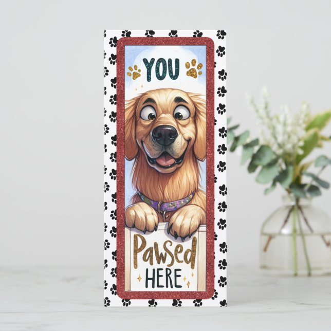 Marcador Cute French Golden Retriever (Anverso de pie)