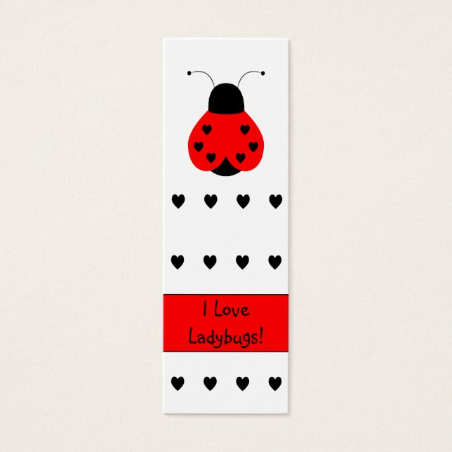 Marcador Cute Heart Ladybug (Frente)