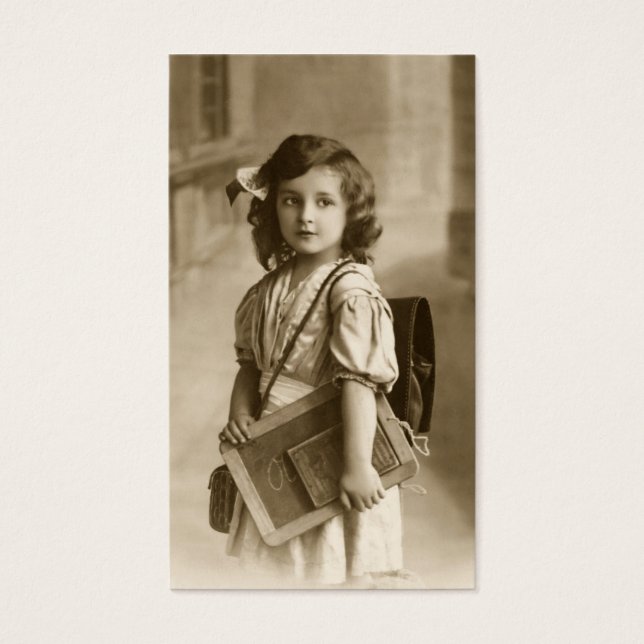 Marcador de chica de escuela de vintage (Frente)