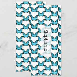 Marcador de diseño de mariposa azul