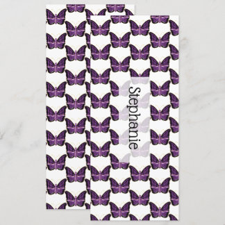 Marcador de diseño de mariposa púrpura