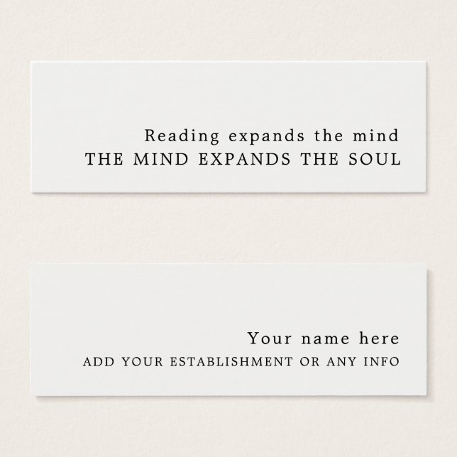 Marcador de diseño simple (Anverso y reverso)