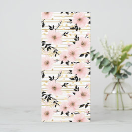 Marcador De Flor De Cerezo Rosa Y Oro