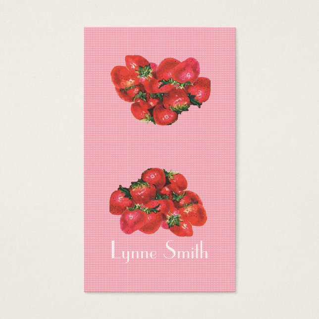 Marcador de fresas pequeñas - añade tu propio imán (Frente)