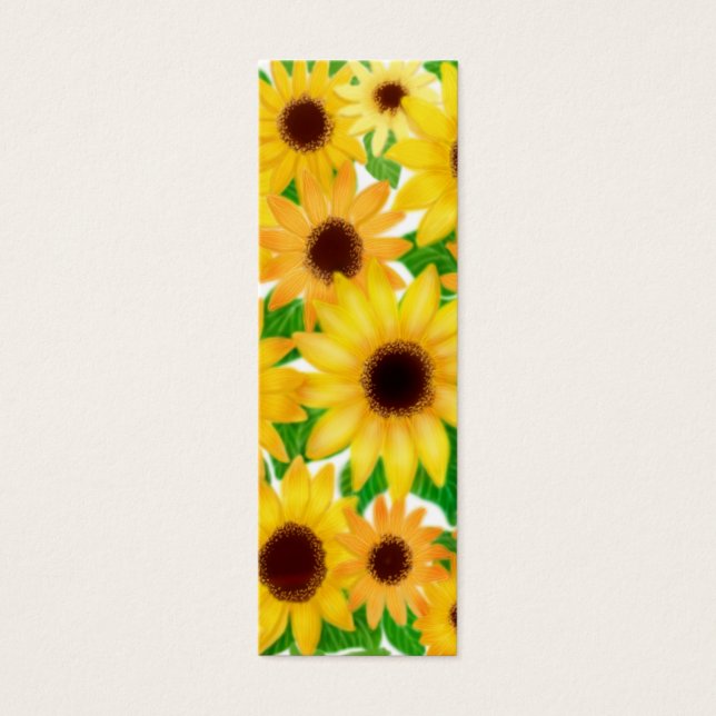 Marcador de girasoles alegres (Frente)
