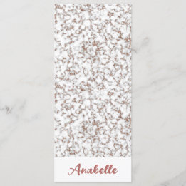 Marcador de mármol de oro Rosa personalizado