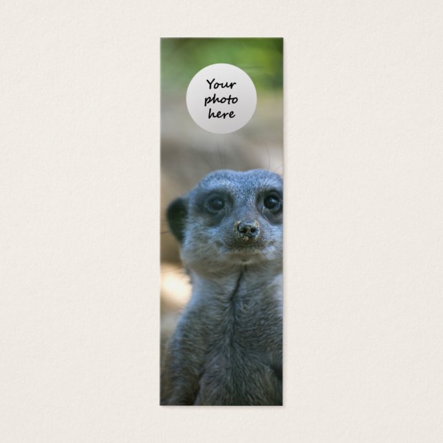 Marcador de Meerkat Personalizado (Frente)