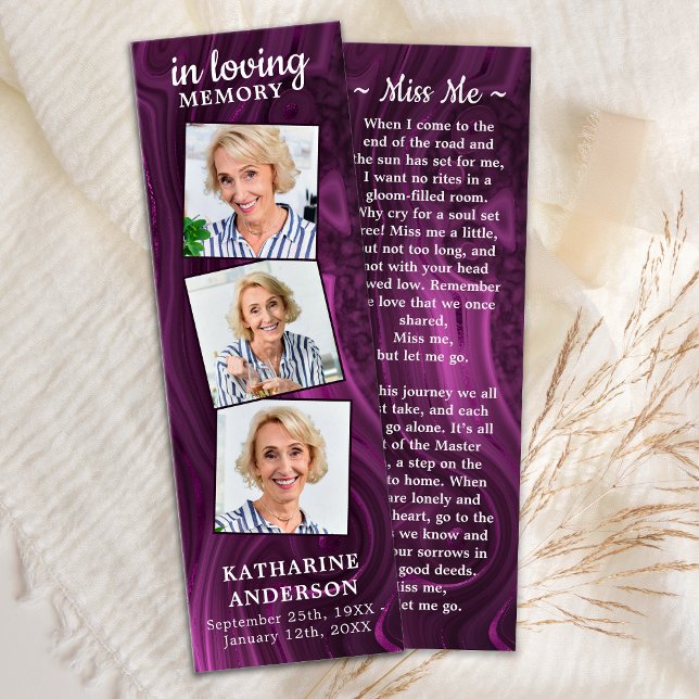 Marcador de oración funeraria 3 poema fotográfico  (Subido por el creador)