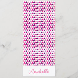 Marcador de patrón geométrico rosado personalizado